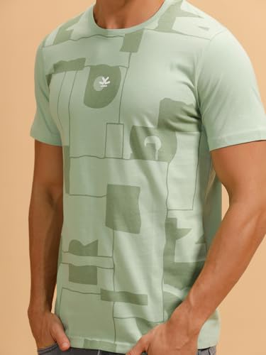 Image of WROGN Men's 180 GSM Pure Cotton T-Shirt | Typography Print | Slim Fit