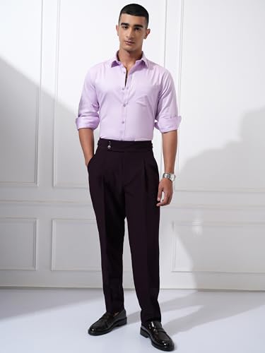 Image of Highlander Men's Slim Fit Formal Shirt | Solid Formal Shirt for Men | Comfortable Fabric | Stylish Design for Everyday Use & Office Wear