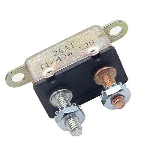 RKURCK 12V 40 Amps Auto Circuit Breaker Automatic Reset for Automotive RV Marine Boat with Protective Red Boot Cover - Image 3