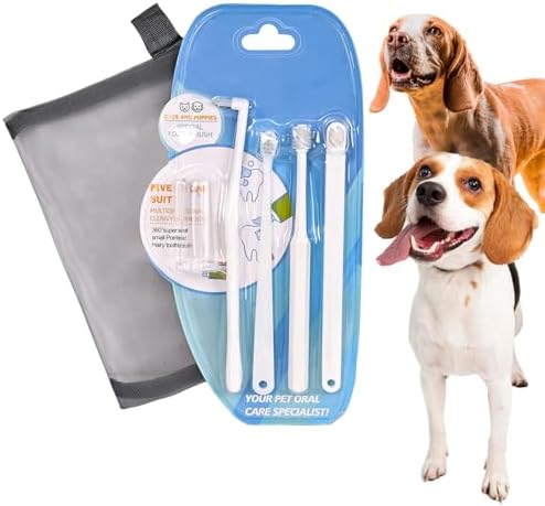Dog Toothbrush Kit for Small Dogs - Puppy Tooth Brushing Kit with...