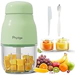 Baby Food Maker - Green Blender and Puree Maker, 10oz Food Processor for Fruit, Vegetable, Meat - 10-Second Quick Soft Food Prep