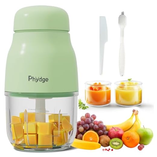 Phydge Baby Food Maker, Green Baby Food Blender, 10oz Baby Food Puree Maker, Food Processor for Baby Foods Fruit Vegetable Meat, 10-Second Quick Soft Food Prep for Baby