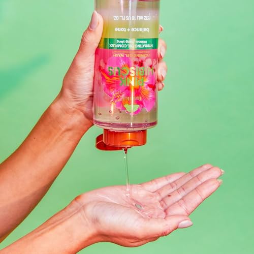 Image of Tree Hut Pink Hibiscus Body Wash, Hydrating & Moisturizing Shower Gel w /Shea Butter & Essential Oils, Soft Smooth Glowing Skin, Gentle Cleanser For All Skin Types, Self Care Gifts for Women, 18 Fl Oz