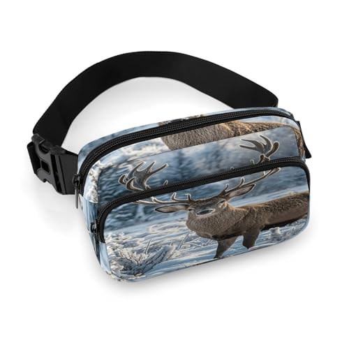 Deer on Frozen Wilderness �t�@�j�[�p�b�N �j�����p �~�j�W�b�p�[ �N���X�{�f�B�o�b�O ���߉\�ȃX�g���b�v �E�G�X�g�p�b�N ���s �n�C�L���O �����j���O�p
