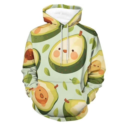 Sweat à capuche avocat de dessin animé pour homme et femme taille S
