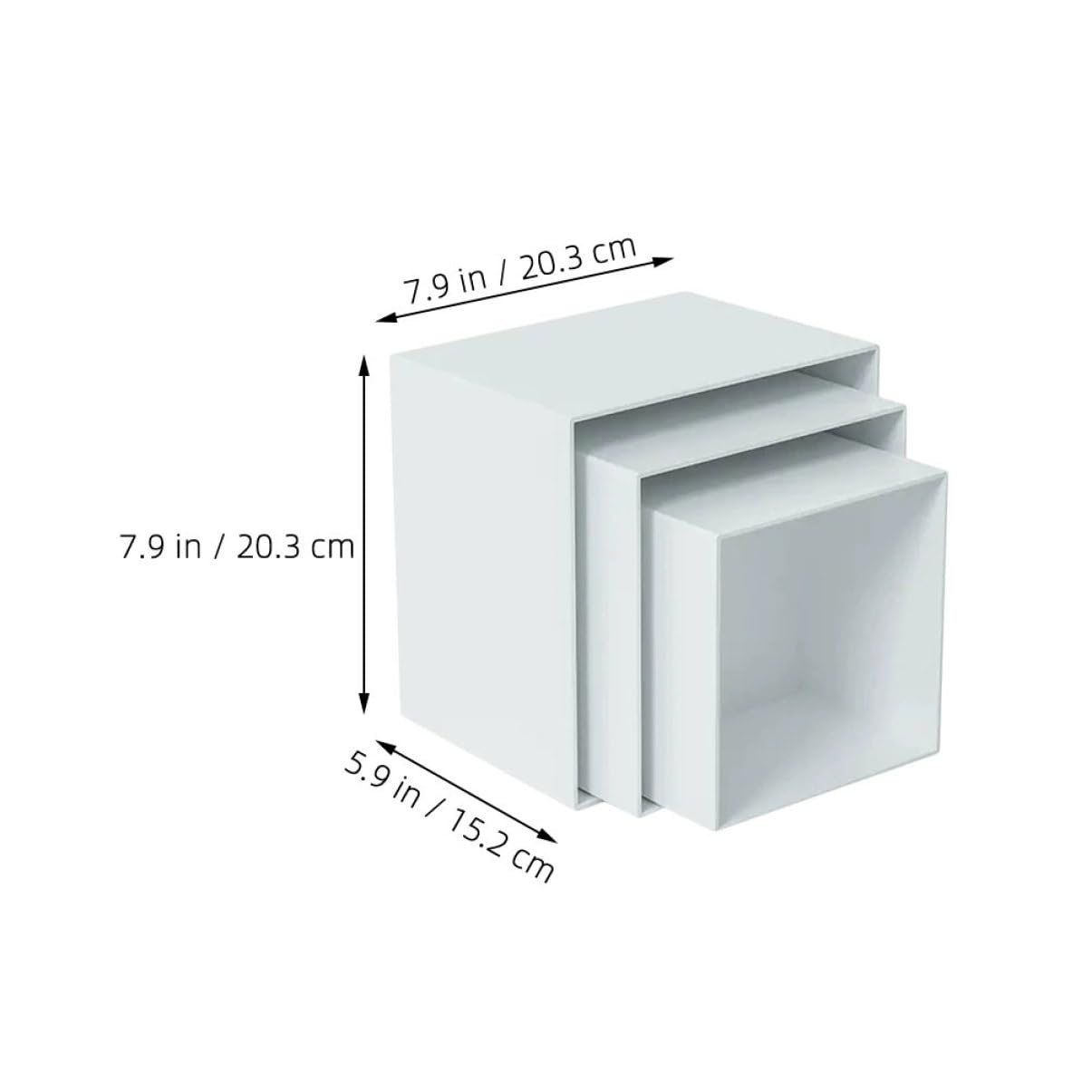 Zerodeko Soportes para Cupcakes y Postres Blancos en Forma de Cubo 6 Piezas, Elevadores de Exhibición de Plexiglás, para Buffet y Mesa de Dulces, Adecuado para Fiestas y Eventos en Casa