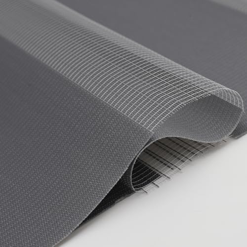 Sekey Doppelrollo Klemmfix ohne Bohren für Fenster, Doppelrollo 105 cm breit, Duo Rollo Jalousie Sonnenschutz, 105x210cm, Dunkelgrau – Ansicht 8