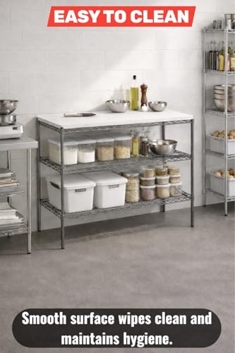 Inserto para Estante de Alambre de 48" x 18", Tabla de Cortar de Polietileno para Preparación Comercial de Alimentos, Superficie de Trabajo Plástica No Porosa y Duradera, Fácil de Limpiar miniatura 7