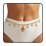 Navoky Seashell Waist Chain Belt Ocean Waist Charm Gold Beach Women Body Jewelry for Mermaid