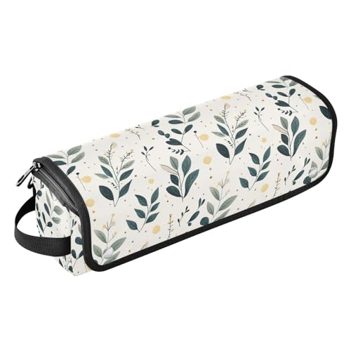 Bolsa de viaje verde mármol con herramienta para cabello resistente al calor para planchas y rizadores, organizador portátil para cuidado del cabello miniatura 1