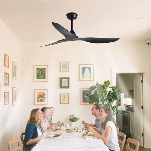 Ventilateur de plafond 6 vitesses silencieux et réversible avec télécommande - 5
