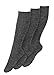 Chaussettes montantes chaudes en laine de ski  pour homme avec semelle en peluche, Gris, 3 paires, Homme, 3-600, Anthrazyt, 43/46
