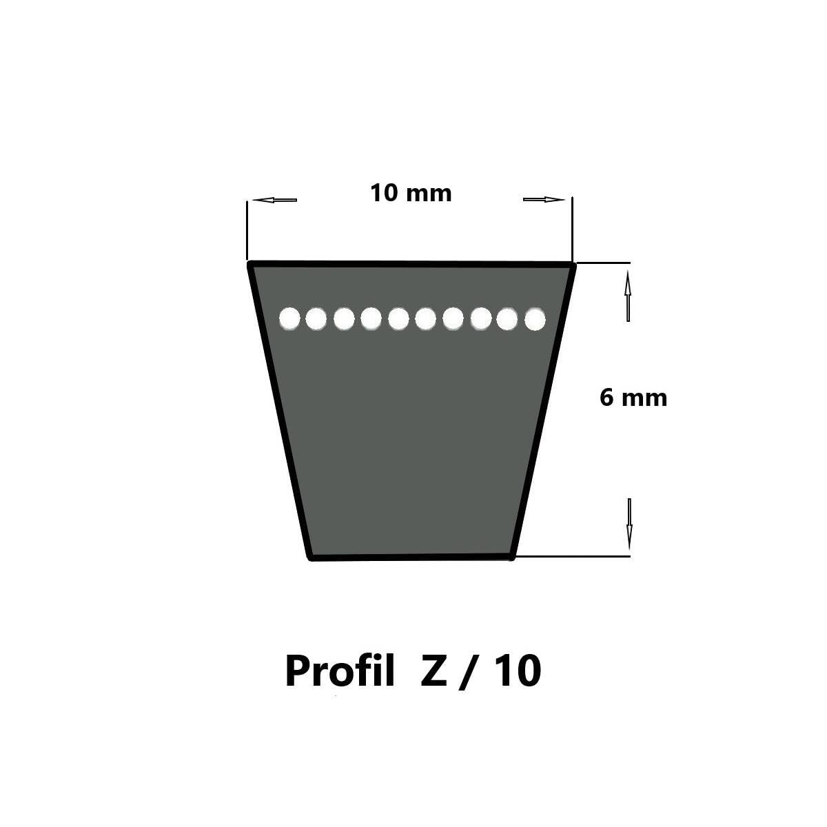 Keilriemen 10x750 Li (Z29 1/2) (Nr. 340078