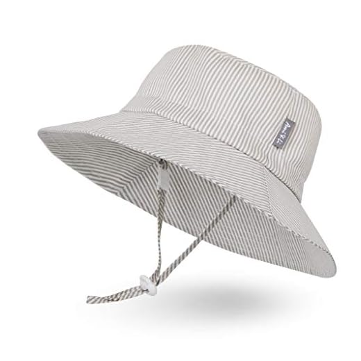 Sombrero de Sol para Bebé Niña Niño Infantil Niños Pequeños Unisexo Ajustable Sombrero Bob Protección Solar UPF 50-S:Rayas Marrones