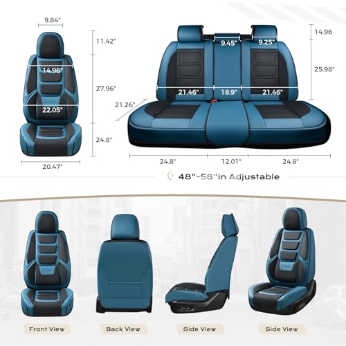 Image of Coverado Car Seat Covers, Front Covers for Cars, Car Seat Cover Front Seats, Car Seat Protector Waterproof, Leather Car Seat Cushion, Universal Interior Covers Seat Protectors for Most Cars
