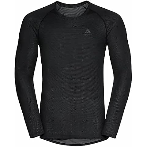 ODLO Men's Active F-Dry Light Base Layer Top, Black, Xx-Large Cover
