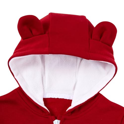 Vieille Baby Toddler Fleece Hooded Jacket Boys Girls Cute Bear Ear Zip Up Outerwear 1-5 Years4