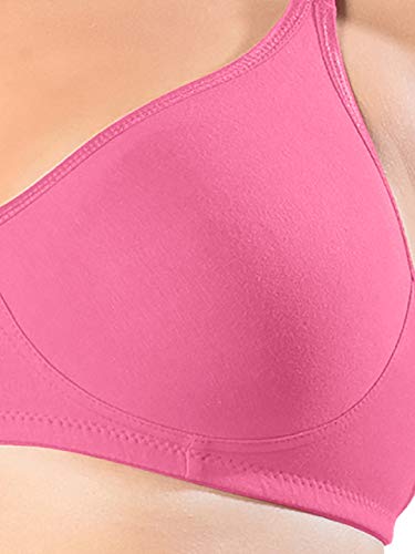 Image of SONARI Womens Non Padded Cotton Spandex Bra | Wire Free, Medium Coverage, Essential Bra | Adjustable Straps, Hook and Eye Closure and Wide Square Back Design for Everyday Comfort -D14