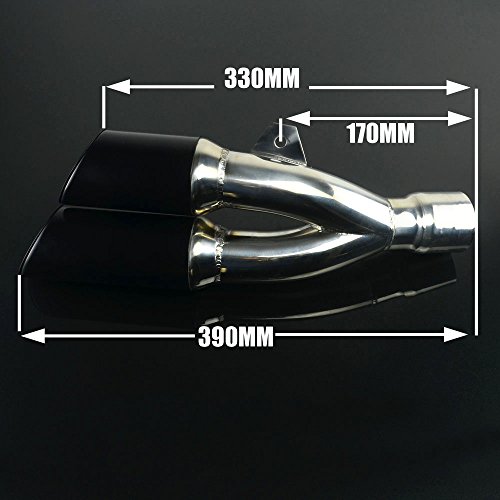 image for JFG RACING Slip on Exhaust 1.5-2 Inlet Stainelss Steel Muffler with Mo