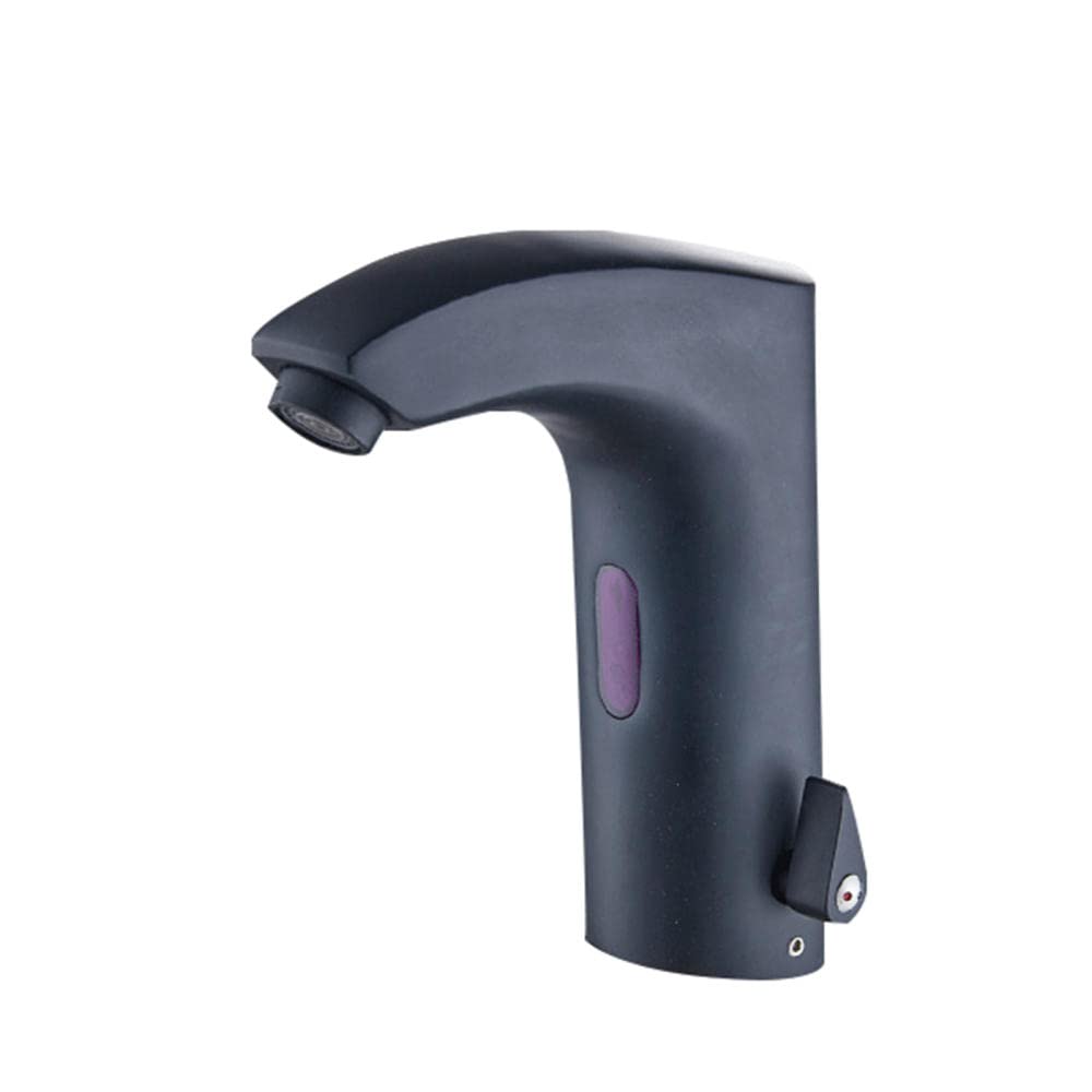 Robinets de lavabo à capteur infrarouge design noir mat