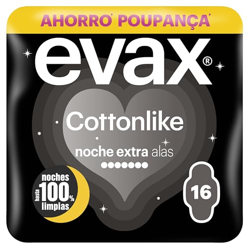 Evax Cottonlike Noche Extra Alas 16 unidades