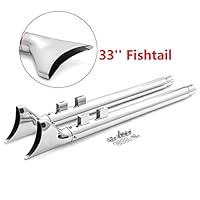 ハーレー　フィッシュテールスリップオンマフラー　39インチ Amazon | Handmo 39インチ フィッシュテール スリップオン