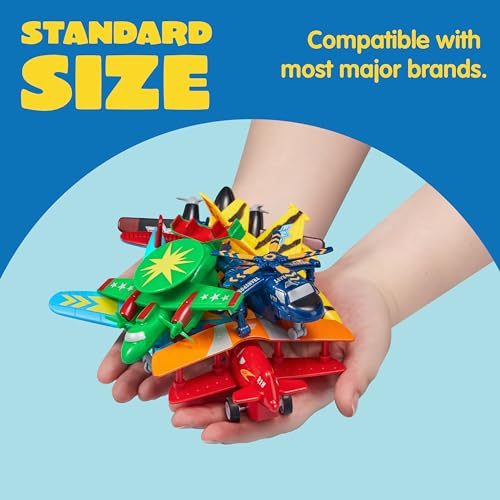 JOYIN 16 Pcs Pull Back Airplane Toys, Boys Plane Playset, Aircraft Incl Helicopter, Fighter, Bomber, Gifts for Kids 3+ Years Old, Treasure Box Toys for Classroom by JOYIN - Used condition - Image 7
