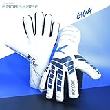 Precision Elite 3.0 Giga Goalkeeper Gloves, 4 mm Giga Latex Grip, Super Lite Negative Cut, All Weather Strapless or Strapped Fit, 7, White/Black/Blue - Image 7
