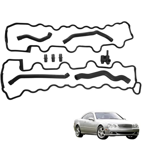 Image of Engine Valve Cover Gasket Set Replace 1179901578 1120180209 1120180382 | Compatible with Mercedes-Benz ML320 ML350 SL500 CLK320 CLK430 C240 C280 E320 E430 E500 S350 S430 S500 S55 AMG 1998-2008
