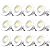 Amico 5/6 inch 5CCT LED Recessed Lighting 12 Pack, Dimmable, Damp Rated, 12.5W=100W, Can Lights with Baffle Trim, Retrofit Installation, ETL&FCC, White