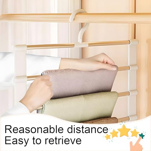 DGMI Kleiderbügel Hosen Platzsparend, 3 Stück Hosenbügel Platzsparend, Kleiderbügel Hosen, Zum Aufhängen Von Hosen, Jeans, Schals, Gamaschen, Handtüchern Und Krawatten