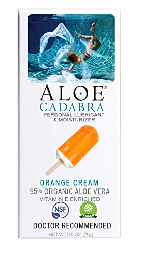 Aloe Cadabra Flavored Personal Lubricant Organic Passion Lube For Women, Men & Couples, Orange Cream 2.5 Ounce #TOP1