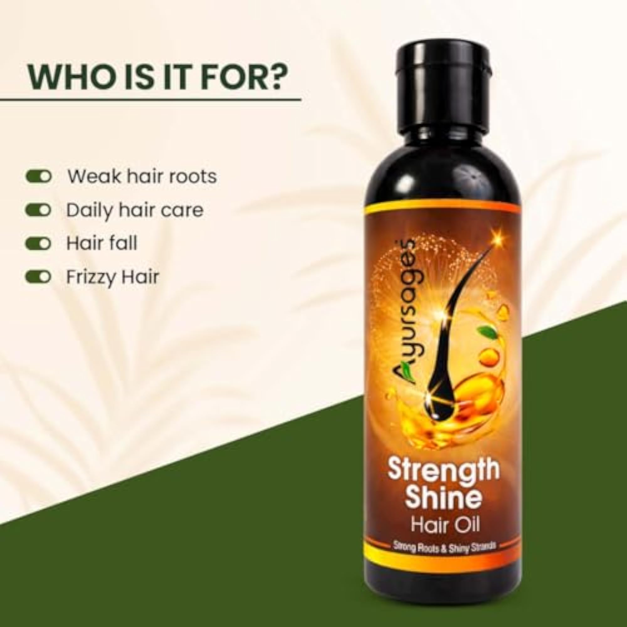 Strength & Shine Herbal Hair Oil, Nourishing Blend
