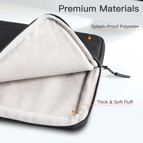 Image of JETech Laptop Sleeve for 15-Inch Notebook, Compatible with MacBook Air 15-Inch M5-M2, MacBook Pro 16-Inch M5-M1, Waterproof Shockproof Case with Accessory Pocket Bag (Black)