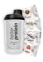 Whey Protein Test Box - Vanille - Cookies & Cream - Erdbeere - Schokolade 30g + Shaker - Produziert in Deutschland aus regionaler Milch - BetterProtein® - Eiweißpulver zum Muskelaufbau und Abnehmen - – Ansicht 3