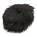 Artificial Fur Lapel Mic Windscreen, Clear Sound Comfortable Lavalier Microphones Windscreen Delicate for Outdoor(black)