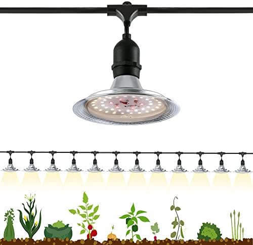 Espird Outdoor LED Grow Light, Full Spectrum Grow Light Strip, Waterproof Plant Growing Lamps, UL Certified String Grow Lights for Greenhouse Garden, 41FT Outdoor Grow Light for Veg Seedling Flower