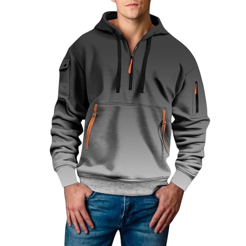 Chaquetones hombre invierno sudadera con capucha gris para universidad y salidas de fin de semana