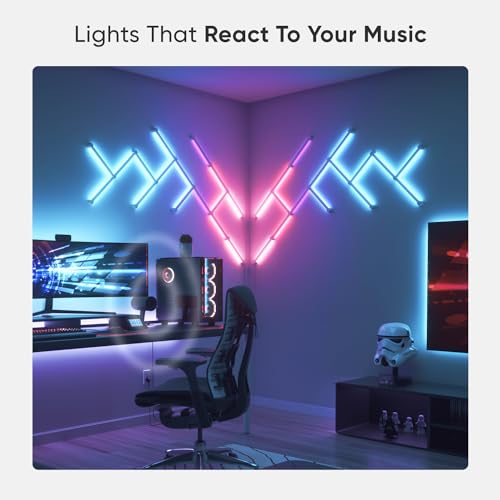 Nanoleaf NL59K03-4SN00 Lines Wifi Smart Rgbw 16M+ Color Led Dimmable Gaming And Home Decor Wall Lights 90 Degree Smarter Kit thumb #3