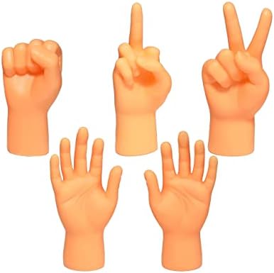 AQKILO Tiny Hands Miniature Finger Puppets, Party Favors, Educational, TikTok Toys, 5 Pieces