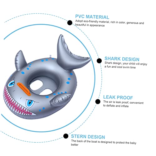 Toddmomy 2 Pçs Jogo Inflável Para Flutuar Acessórios Em Forma De Cinza Tubarão Presentes De Natação