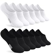 FAYBOX No Show Socks Womens Cushioned Low Cut Invisible Footies for Running Athletic Gym Ankle So...