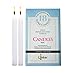 LANKER 18 Pack Taper Candles - 8 Inch Dripless Unscented Smokeless Candles - 6.5 Hours Burning Time - Decoration for Wedding, Churches, Dinner, Halloween and Christmas (White)