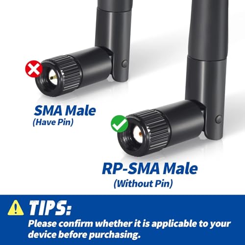 Bingfu WiFi Antenna RP-SMA WiFi Aerial 2.4GHz 5GHz 5.8GHz 3dBi MIMO RP-SMA Male Antenna (2-Pack) for Router, Wireless Network Card, USB Adapter, Video Surveillance Monitor, Bluetooth - Image 3