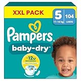 Pampers Baby-Dry Größe 5-104 Windeln - 11 kg/16 kg