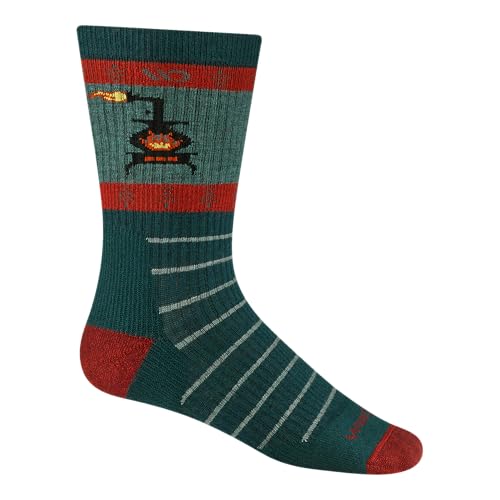 Wide Open Micro Crew Men's Socks - Merino Wool, Winter Holiday Crew Socks (9006)