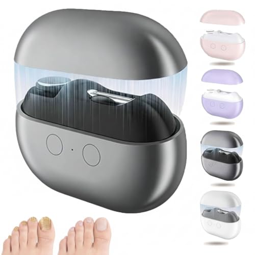 Electric Nail Clippers for Seniors, 3 in 1 Automatic Toe Nail Clippers for Thick Toenails Seniors, Smart 3 Speed Toenail Clippers with Led Light, Perfect for People with Reduced Mobility (Black)