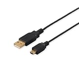 Buffalo iBUFFALO kabel USB 2.0 (A do miniB) smukły czarny 2 m BSUAMNSM220BK