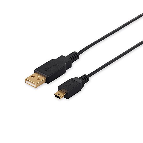 Buffalo iBUFFALO kabel USB 2.0 (A do miniB) smukły czarny 2 m BSUAMNSM220BK