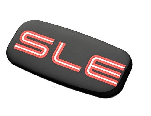Image of SLE Nameplate Emblem 3D Badge Replacement for GMC Chevrolet Sierra Suburban Yukon 1500 2500 3500 15036134 (Red /Black)